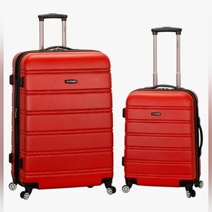 Rockland Red Luggage - Checked Bag and Carry-On
